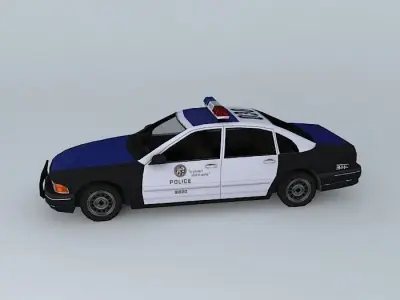 US Police Car Solar Electric Conversion 3D model