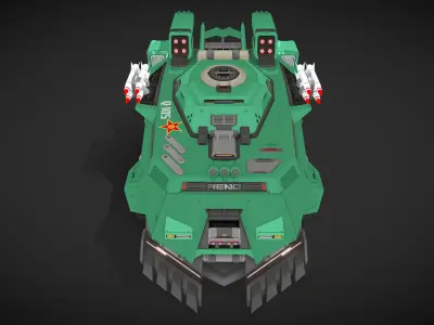 Tank Race Car 3D Model 3D model