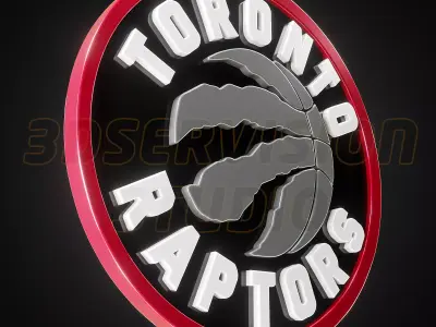 Toronto Raptors logo - Cinematic - 3D print 3D model