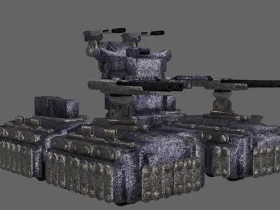 12meter class Ultraheavy weight assault tank robot Free low-poly 3D model
