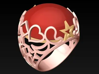 Stone Ring  - GN210 3D print model