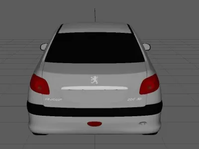 Peugeot 206 Sedan 4 door 3D model