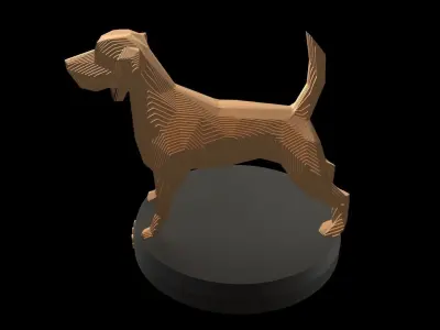 Parametric Dog Low-poly 3D model purchase