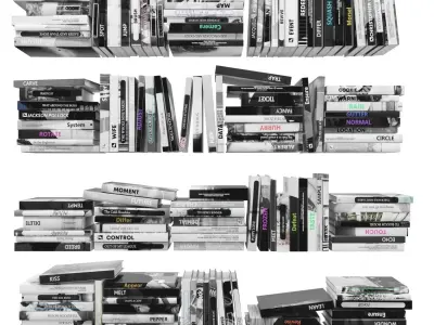 Books 150 pieces 2-4-1 Low-poly 3D model