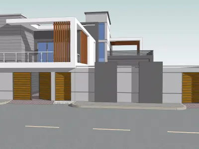 600 sq yd residential bungalow 3d model 3D model