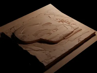 Lightning McQueen Cars CNC 3d Print High Relief Sand Casting 3D print model