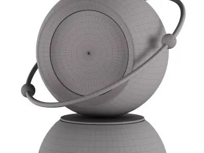 Childrens table clock Low-poly 3D model