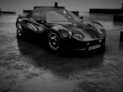 old barnd car Low-poly 3D model