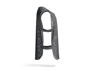 Black Football Team Practice Vest - sports bib with elastic 3D model