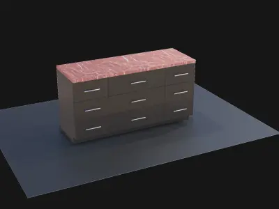 wood table 3d 3D model