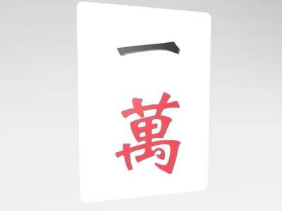 Mahjong V1 Pack 01 Low-poly 3D model
