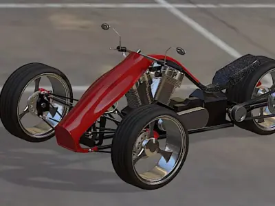 F3 Adrenaline Trike- High Poly 3D model