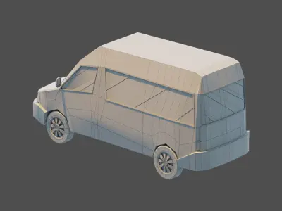 Van Low Poly Low-poly 3D model