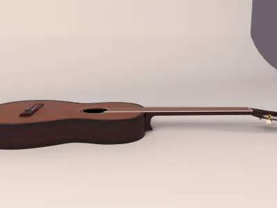 Classical Guitar with Case 3D model