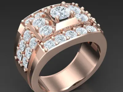 Luxury Men Rings Designs 4MR061 3D print model