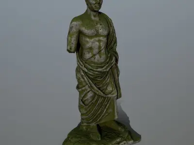 statue 5 roman Low-poly 3D model