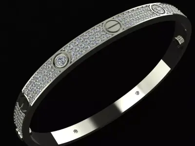  LOVE Bracelet with the Stones 3d printing model 3D print model