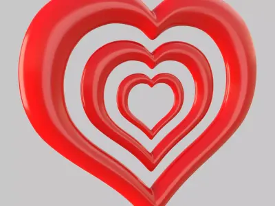 Heart icon v 07 3D model