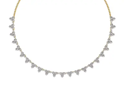 Luxury Full Diamond Necklace for women 3D print model