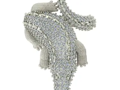 Crocodiles ring 3D print model 3D print model