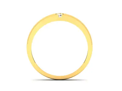 Band 3dm Render Details gold ring with diamond 3D print model