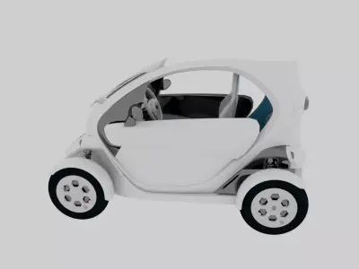 Electric Single Person Car 3D model