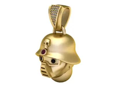 robot helmet pendant  3D print model