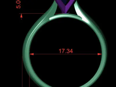 Oval 0-75-CT Quarter Round Profile Shank Width 3-60mm 3D print model