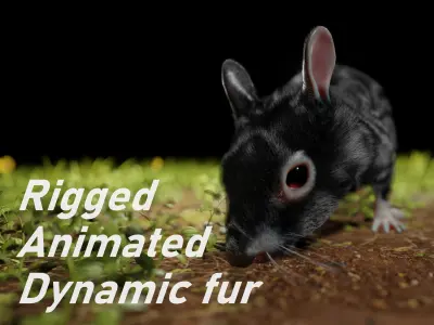 realistic animated and textured mouse 3D model