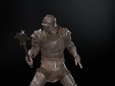 NPC Knight5 Low-poly 3D model