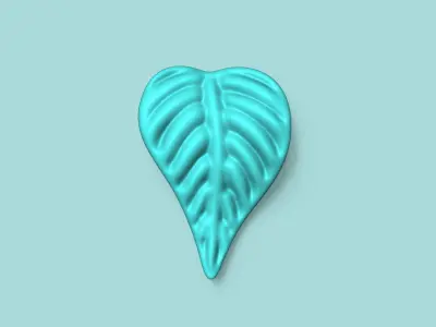Heart Philodendron Leaf - Silicone Mold Maker - Template 3D print model