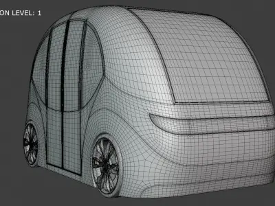 Shuttle minibus concept 2023 II 3D model