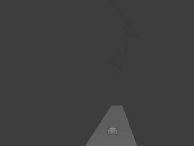 Lightining lightning bolt in night sky 3D model