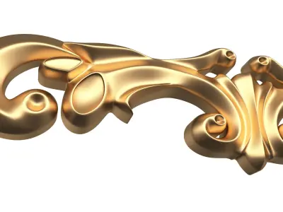 3D Carving Plaster Molding Decoration Shahin Low-poly 3D model