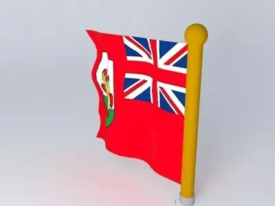 Bermuda Flag Free 3D model