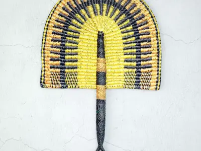 African Handwoven Fan 25 3D model