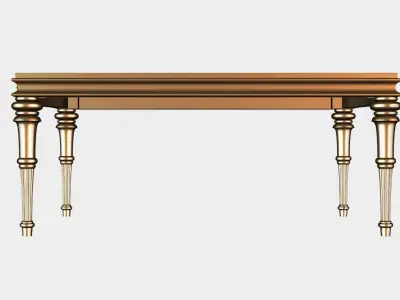 Carved tea table for cnc 16 3D model