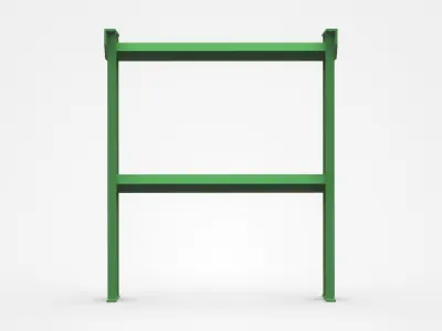 Industrial Stanchion Support Rack 3D model