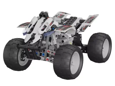 LEGO Quad-Bike Low-poly 3D model