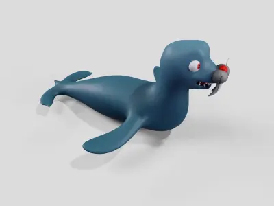 Sea lion Low-poly 3D model