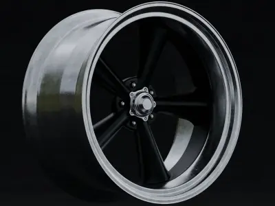 American Racing Torque Thrust Aftermarket Wheel Low-poly 3D model