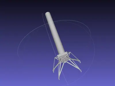 Space X Grasshopper F9R Dev VTOL Test Rocket 3D print model