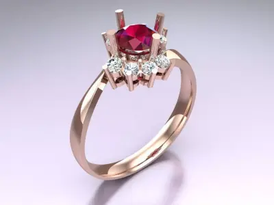 Diamond Ring - Womens Rings - N719340 3D print model