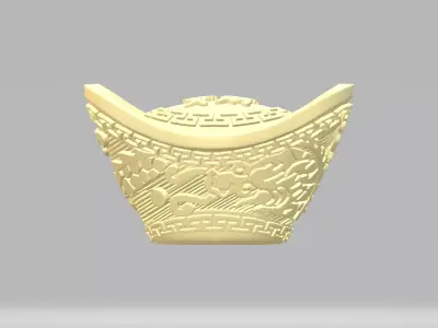 Chinese Gold Ingots 3D print model