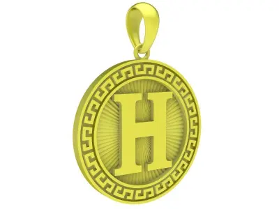 Luxury Letter H Pendant for Jewelry 3992 3D print model
