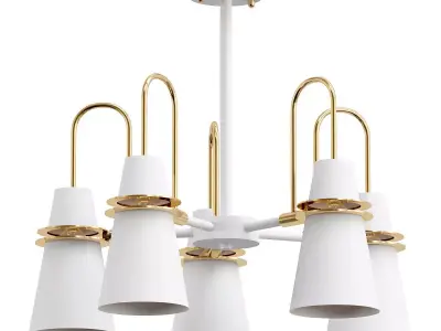 reinar-a five light chandelier gold 3D model