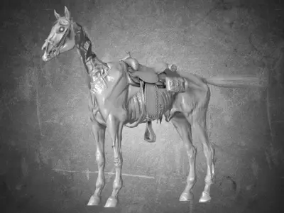 Horse Pack 03 - 6 MODEL 3D model