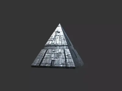 Monolithic pyramid 3D model