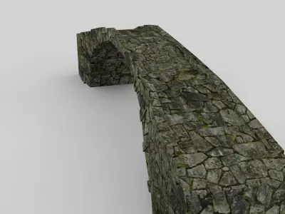 Old stone bridge Free low-poly 3D model