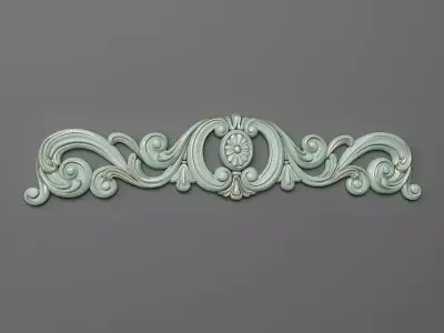 Cartouche ornate wall plaque 3D print model buy